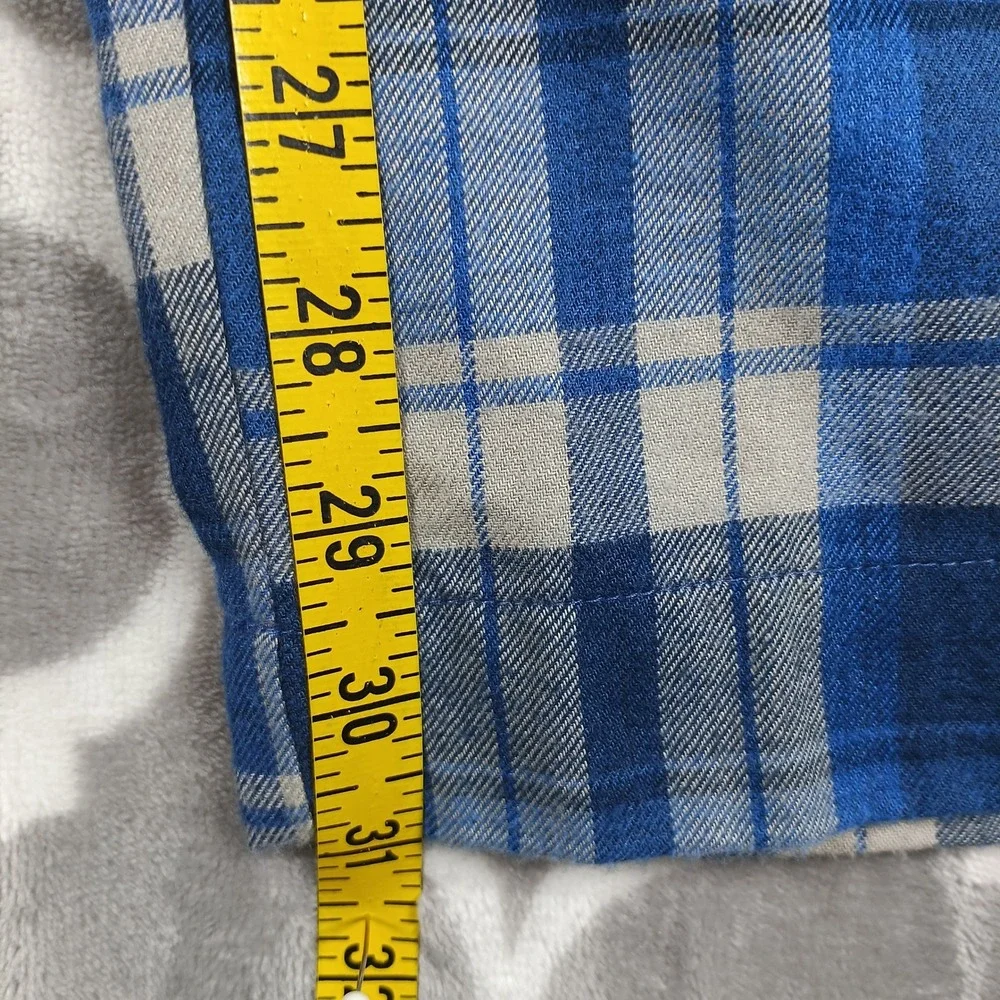 Savage X Fenty Pajama Set Women Plus Size 20 Blue Plaid Two Piece Sleepwear Cozy